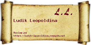 Ludik Leopoldina névjegykártya